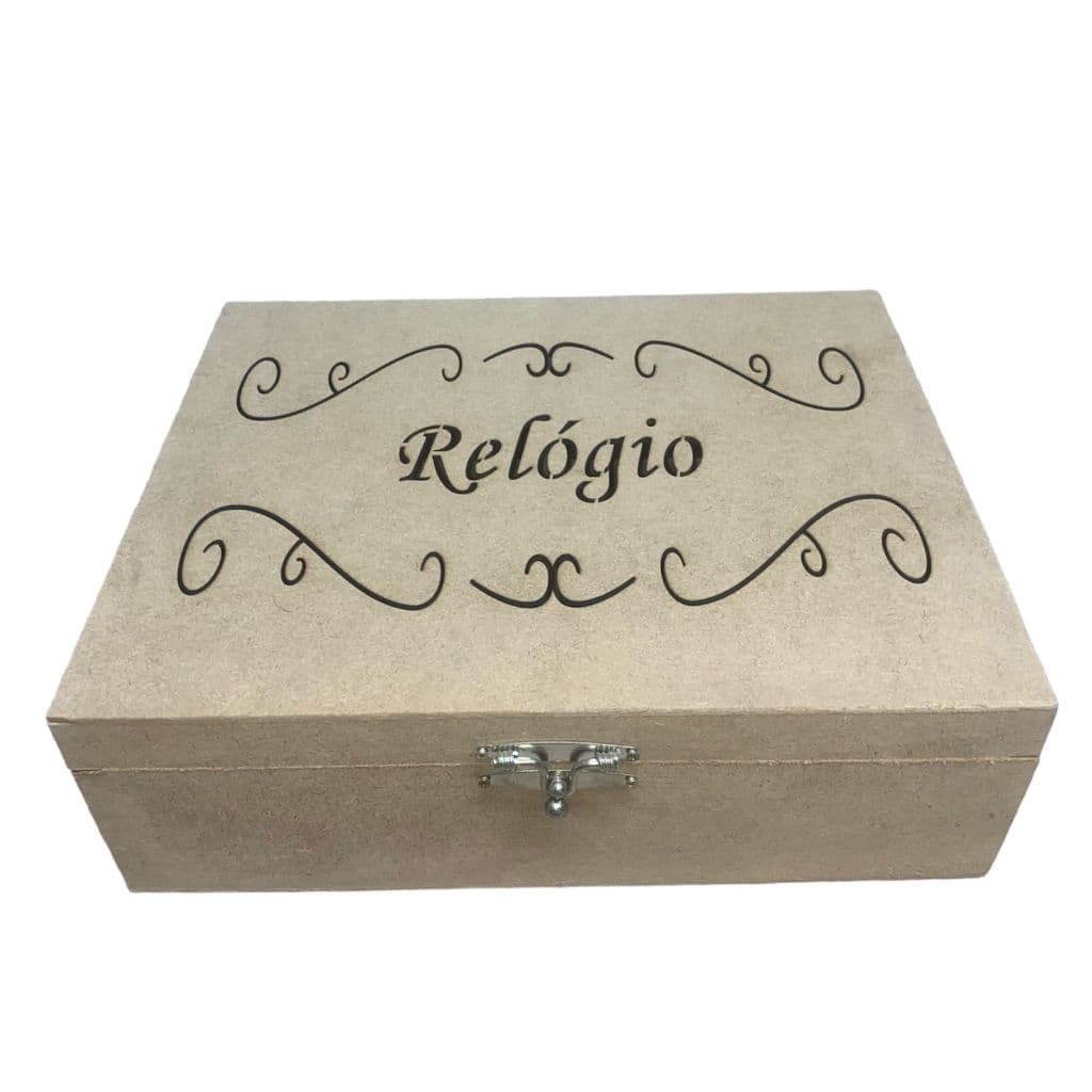 CX RELÓGIO 16 DIVISÓRIAS MDF UTILITÁRIOS PRONTA ENTREGA