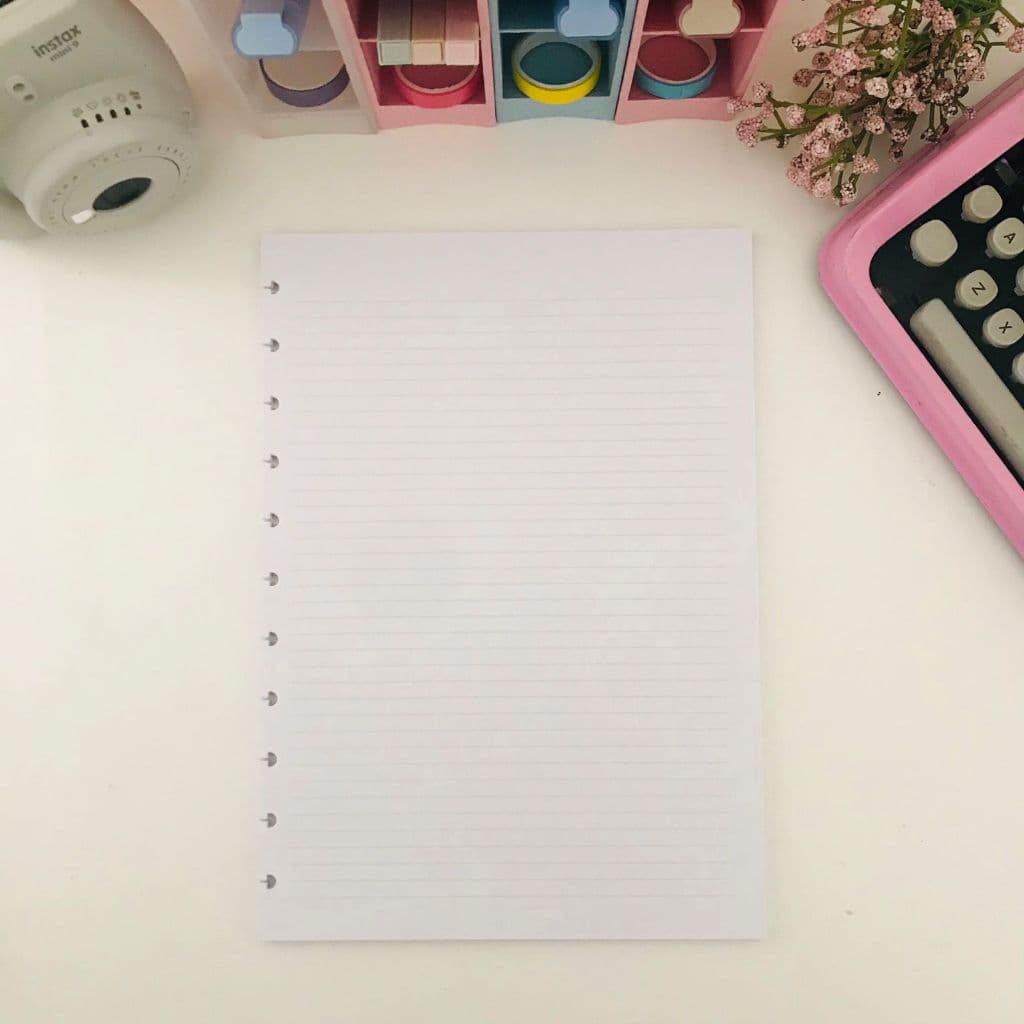 Refil Compatível com Caderno de Inteligente de Disco 100 Fls 90g Pautado