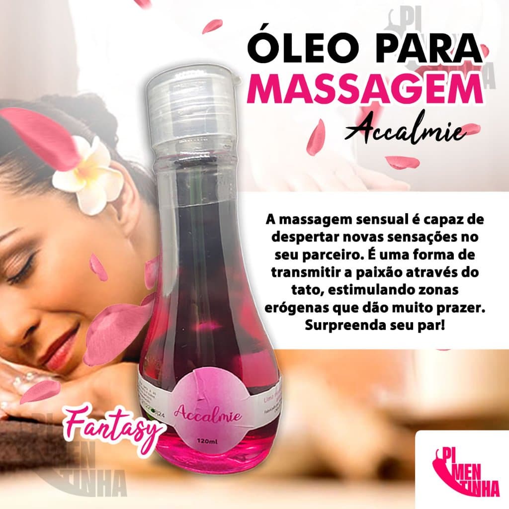 Óleo para Massagem Bifásico Accalmie Fantasy - Hidratante, Toque Aveludado, Óleo Pós-Banho - 120ml