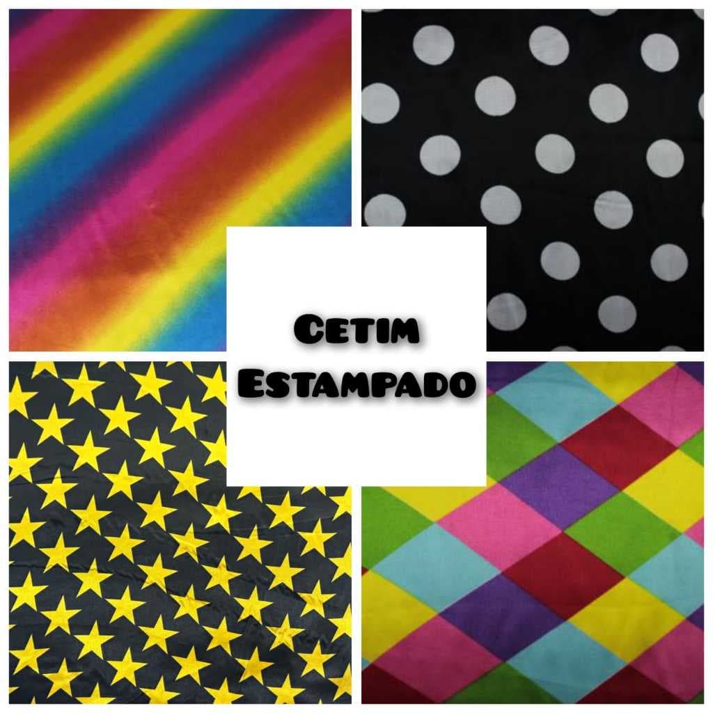 4 Metros Tecido Cetim Charmousse Estampado Fantasia Carnaval 4mts Comp. x 1,50mts Larg.