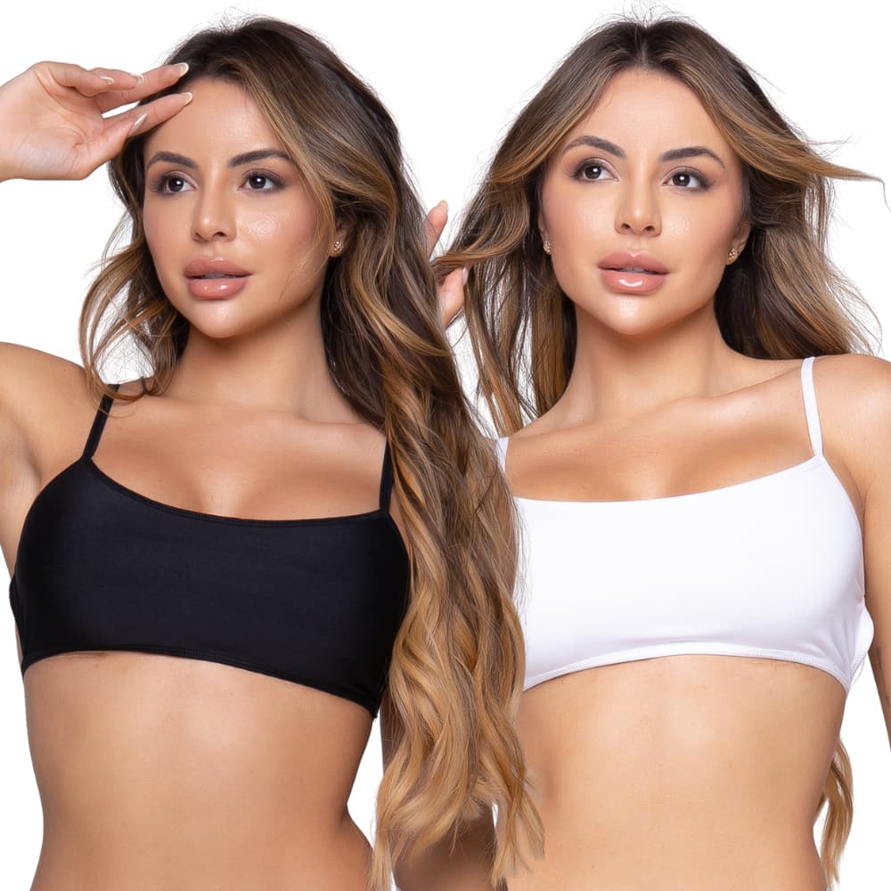 Kit 2 Cropped Fitness Gringa Top Costa Nua Gringa Moda Blogueirinha