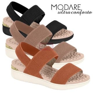 Sandalia Tamanco Feminino Modare Canelado Ultraconforto Ortopedica Fascite
