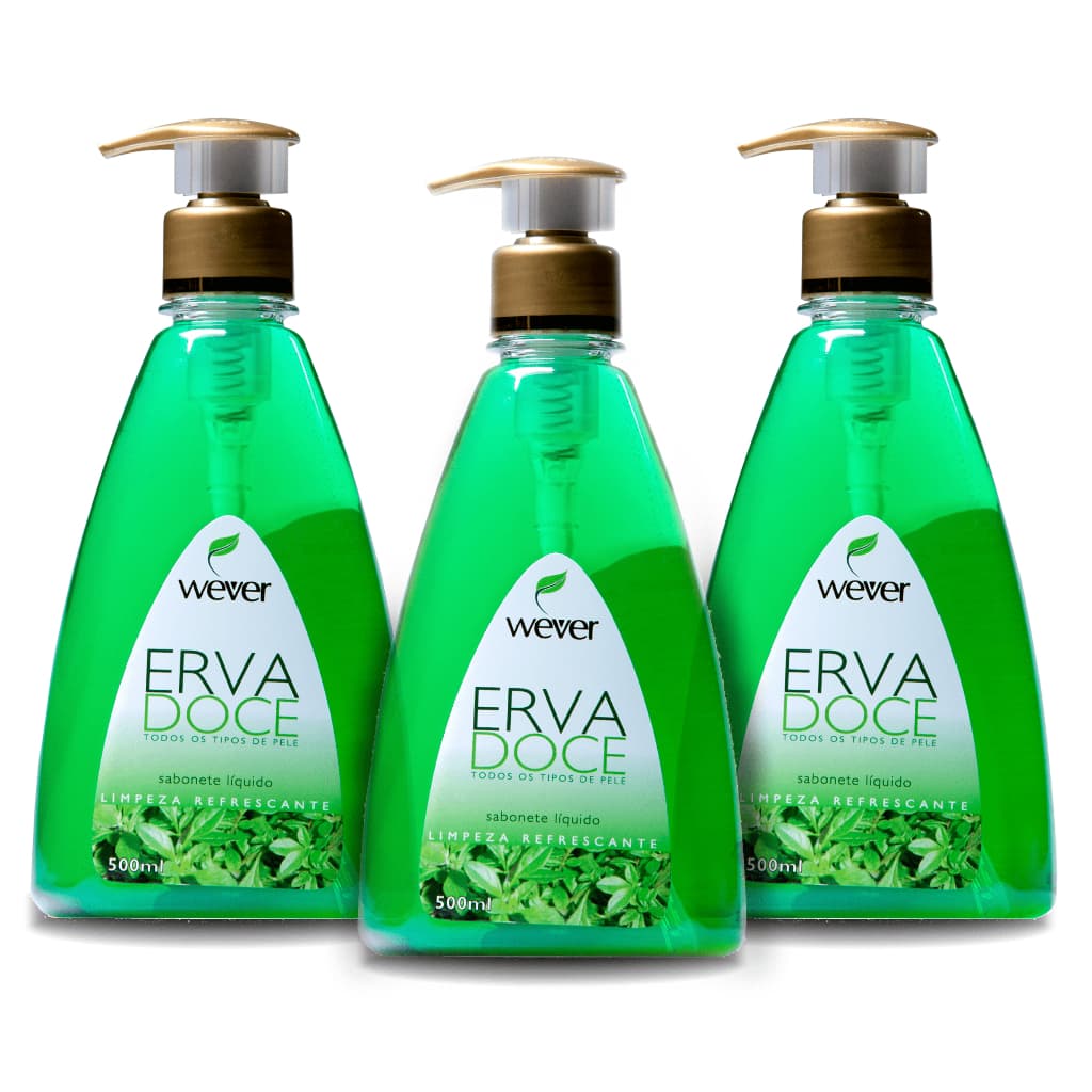 Kit Sabonete Líquido Wever 500ml - Fragrâncias - 3 Unidades