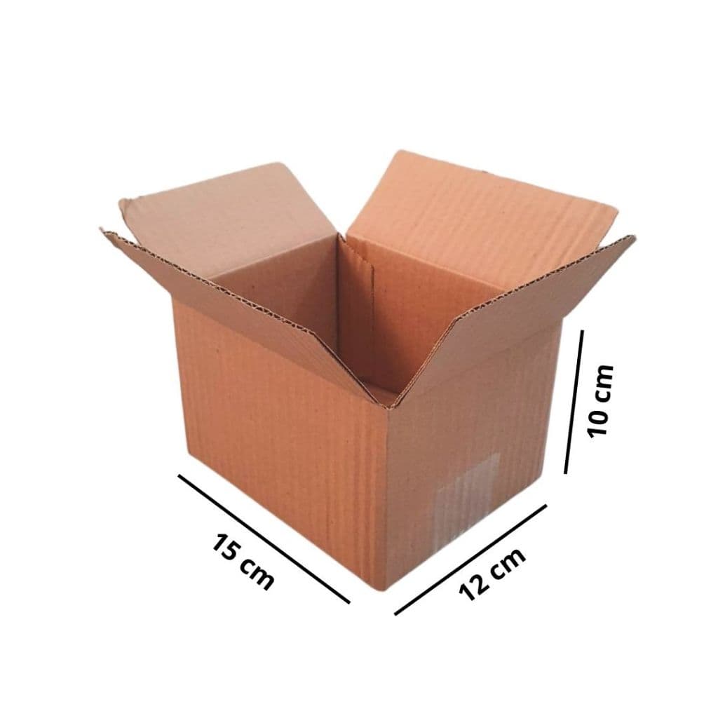 25 caixas de papelão 15x12x10 modelo maleta envios correios sedex