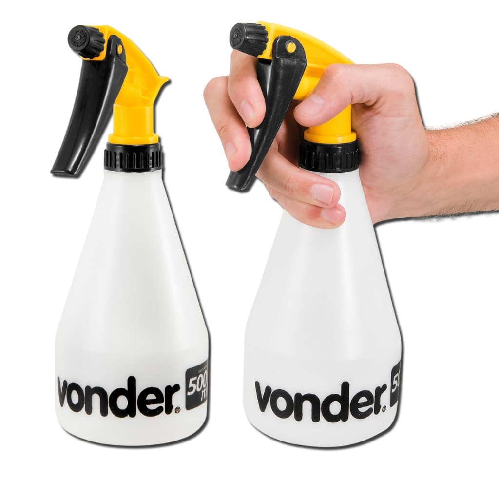 Borrifador Manual Pulverizador Vonder 500ml Regulável em Spray Jato ou Névoa Jardim, Faxina e Estética Automotiva
