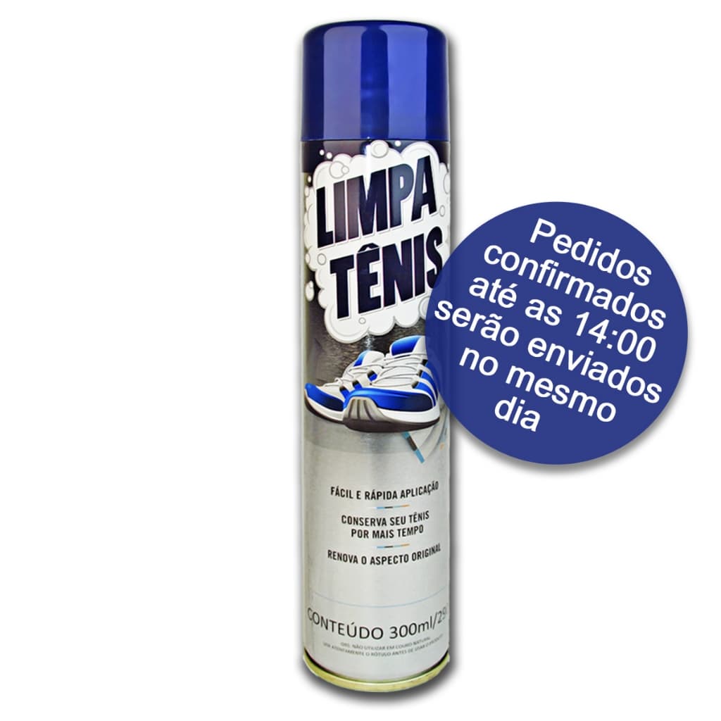 1 Lata Limpa Tênis  Branco e Colorido  Limpa Tenis Produto Premium Petroplus Spray Limpador a Seco
