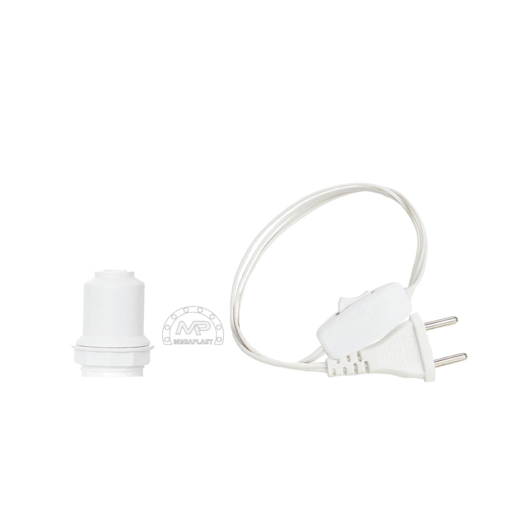 Cabo Fio Rabicho 1mt com Interruptor e Soquete E27 P/ Abajur