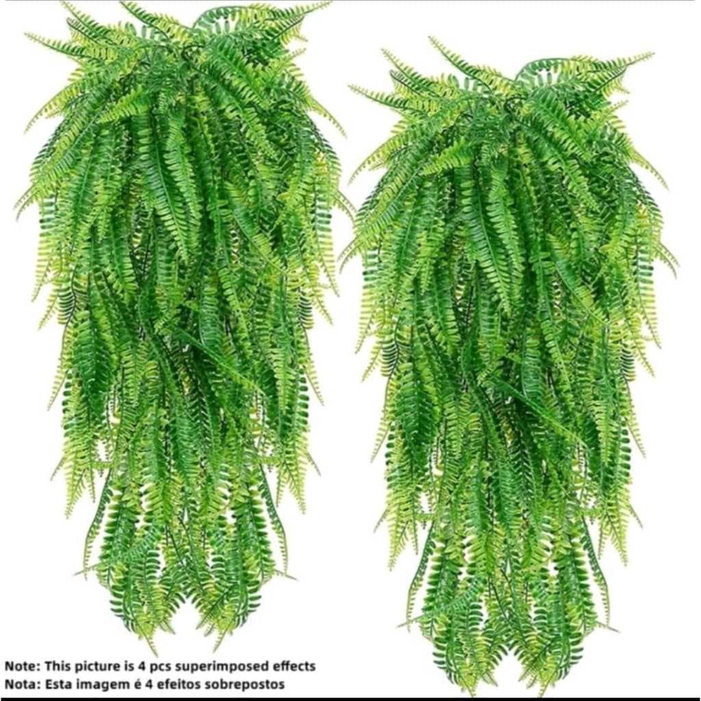 Folha de Samambaia Artificial 80cm Pendurada Pendente Samambaia Folha Artificial