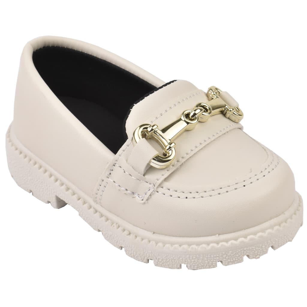 Sapatilha Mocassim Oxford Meninas Blogueirinhas Sola Bridão Antiderrapante Infantil