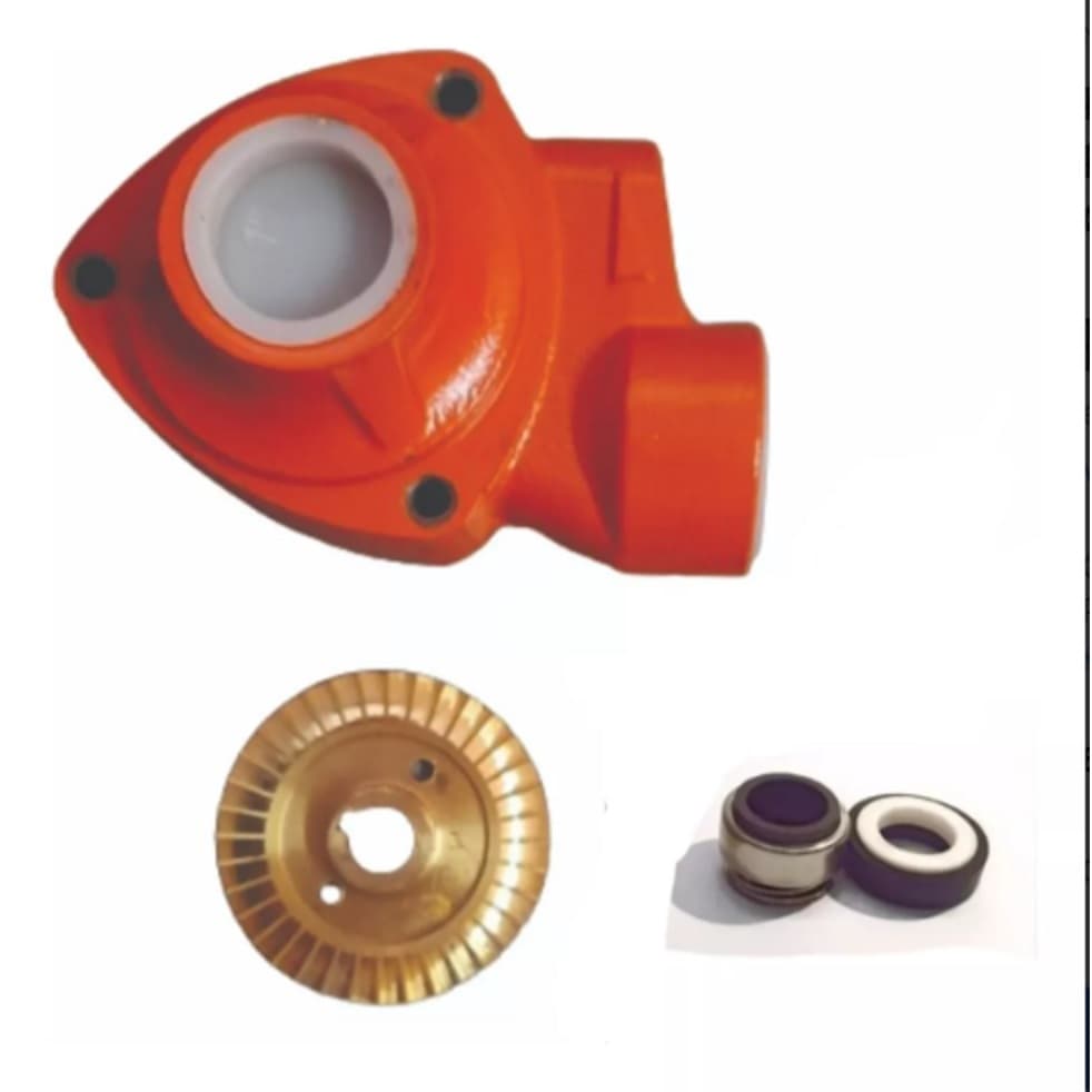 Kit reparo universal para bomba periférica 1/2 CV  todas marcas, ROTOR + SELO MECÂNICO 12mm + CARACOL
