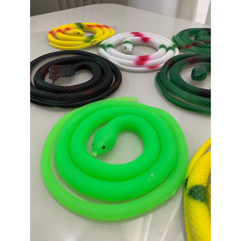 kit Brinquedo 3 Cobras Fake -  Borracha  3 Cobras - Grande 75 cm - Brinquedo