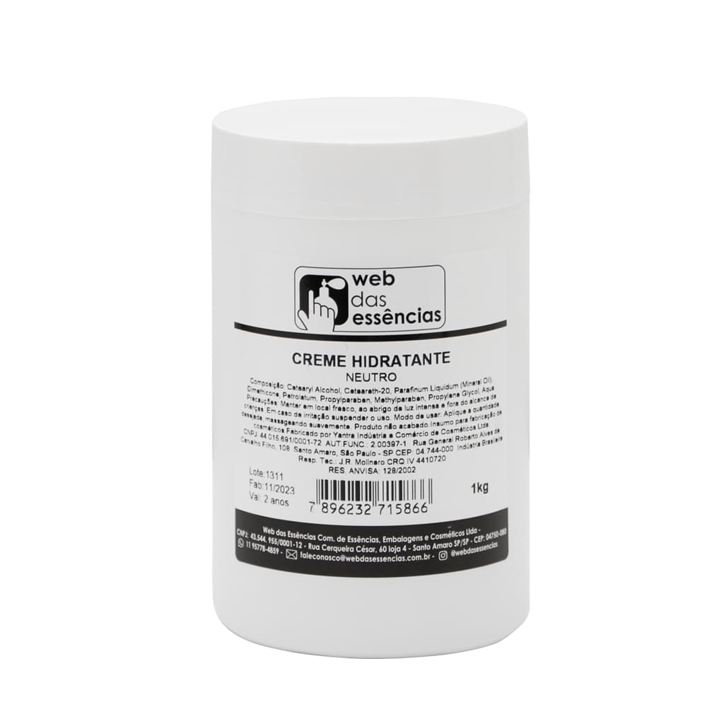 Base - Creme hidratante - Neutro - Ureia ou Vitamina E ( 1kilo ) -