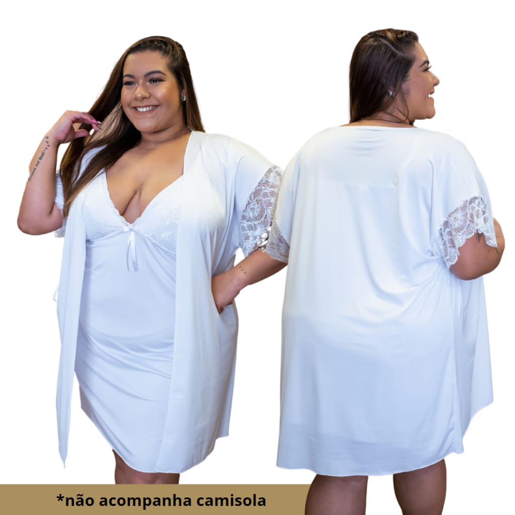 Hobe Plus Size Confortável 50 52 54 56 58 Luxo Roupão Maternidade Tamanho Grande robe robie hobby  BeLit Modas 2103