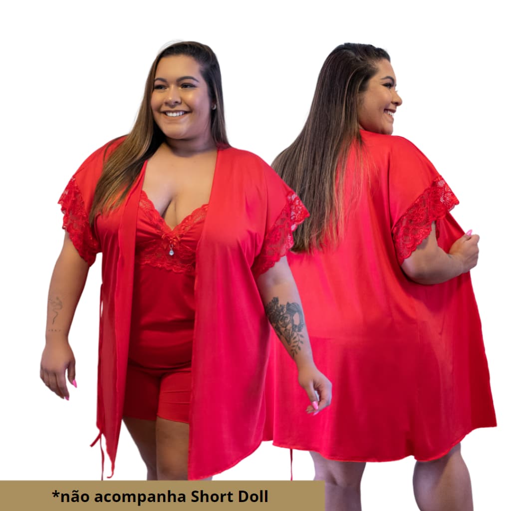 Hobby Plus Size 50 52 54 56 58 Roupão Confortável Tamanho Grande Luxo Sensual BeLit Modas 2103