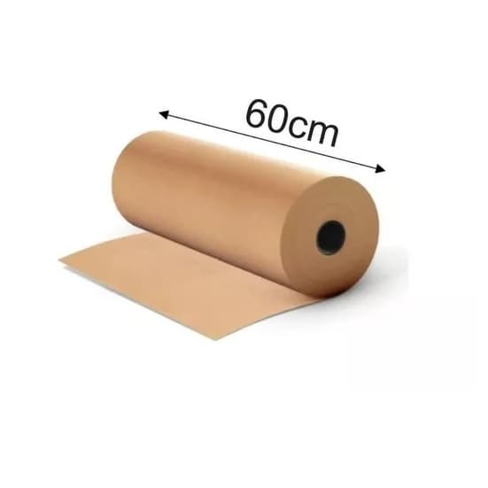 Bobina Papel Semi Kraft 60cm 80g Presente Pintura Embrulho Mascaramento Envelopamento