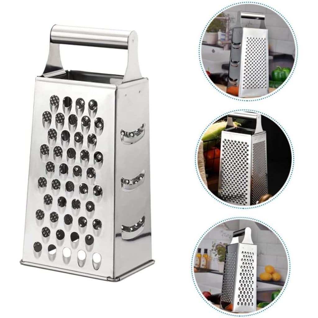 Ralador Aço Inoxidavel 24cm 4 Faces Cortador Fatiador Grande Utensilio De Cozinha Ralador De Queijo Legumes Verduras