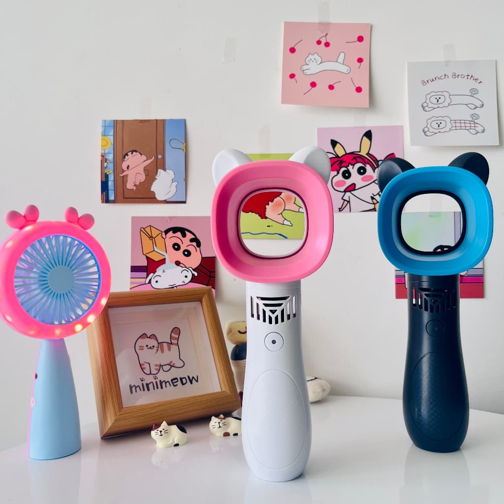 Ventilador Portátil Sem Lâmina USB Recarregável Com 3 Velocidade