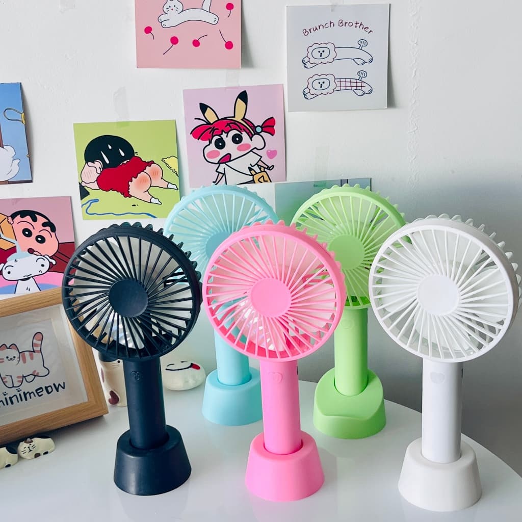 Mini Ventilador Recarregável USB Portátil De Mesa Portátil Com Bateria