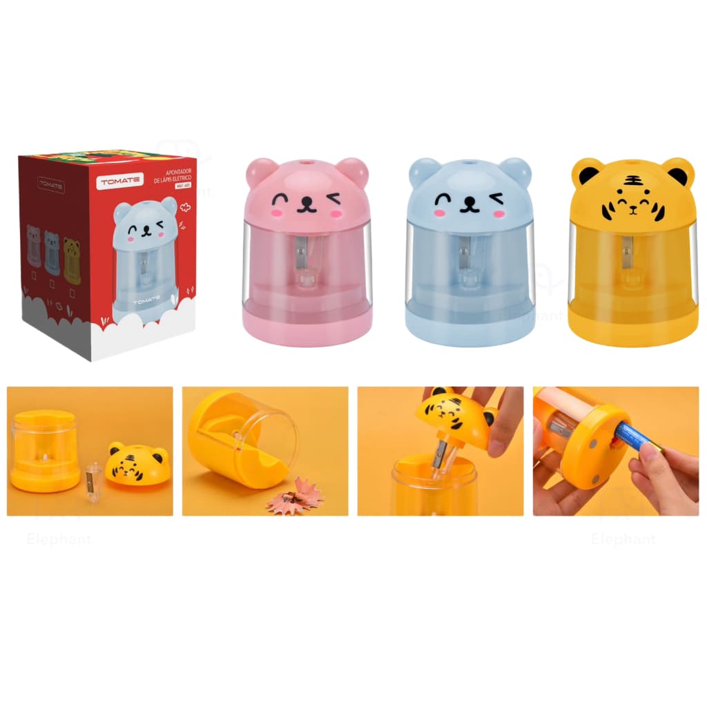 Apontador De Lápis Elétrico Automático Para crianças Modelo Fofo/Papelaria