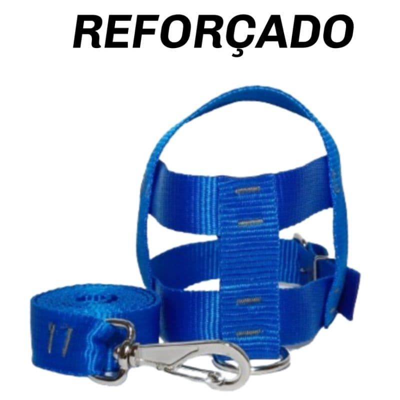 COLEIRA PEITORAL REFORÇADO+GUIA CÃES PORTE PEQUENO/MEDIO