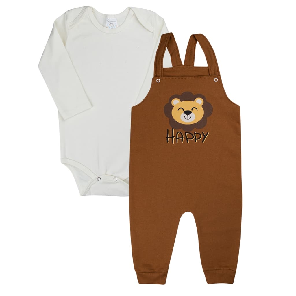 Conjunto Jardineira Menino ou Menina  Roupas de Bebê