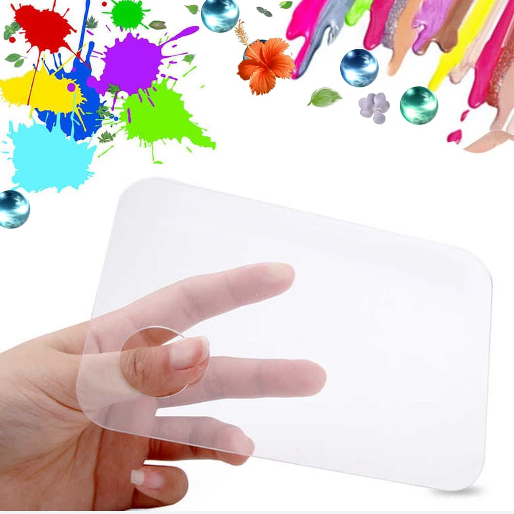 Placa Paleta De Acrílico Para Misturar Maquiagem Tinta Base Corretivo Esmalte Sombra Gliter Pigmento