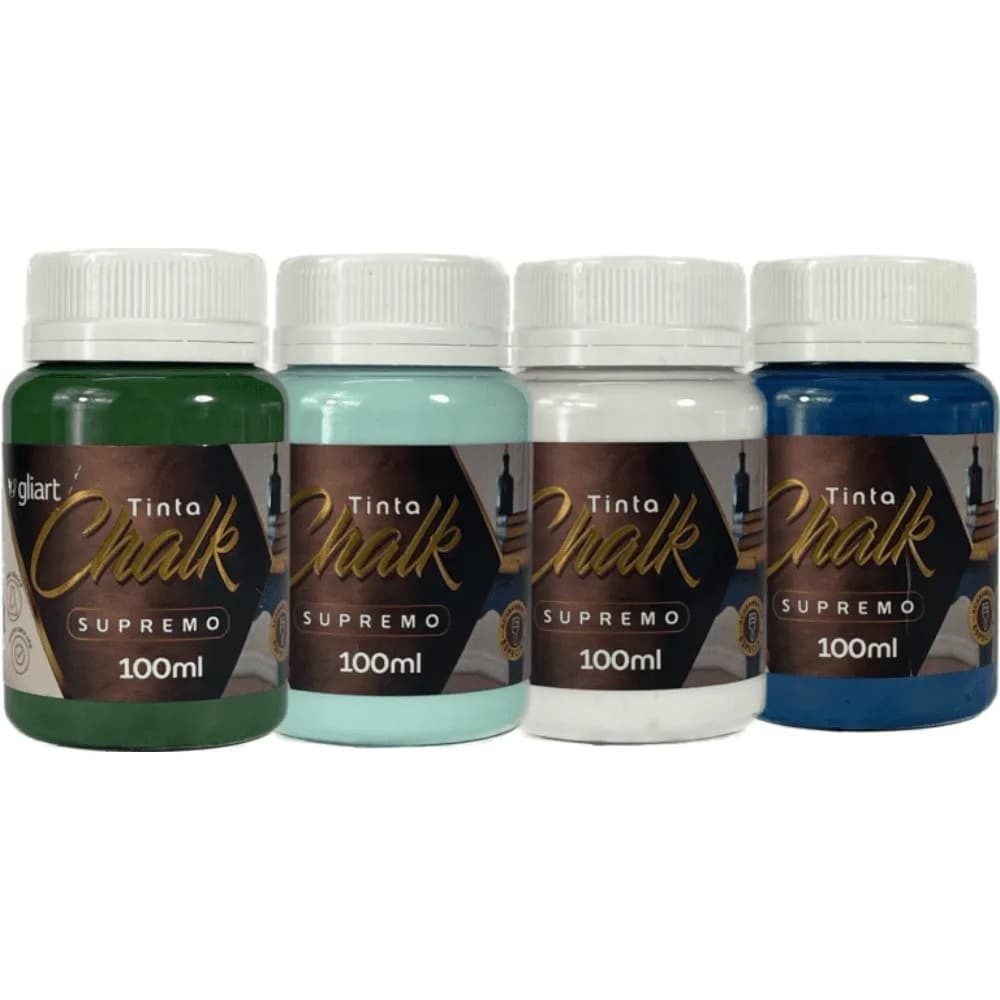 Tinta Chalk Gliart Supremo 100ml Artesanato Objetos para Restauração