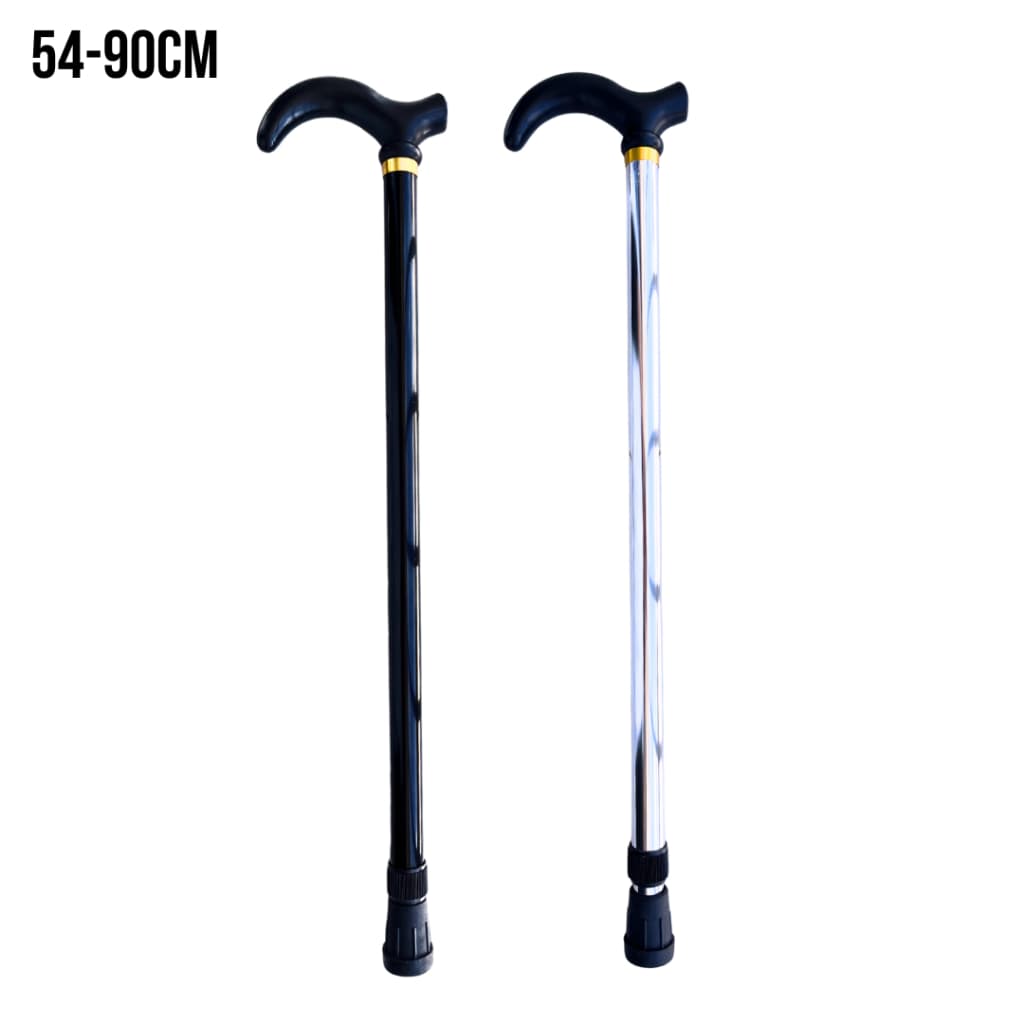 Bengala Prata Preto Bastão Alumínio Regulável Regulagem Altura Apoio Criança Adulto Idoso