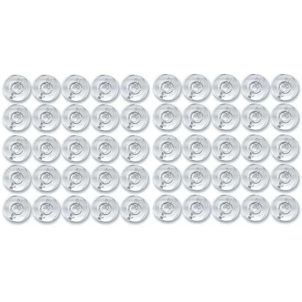 Bobina Plástica Baixa Carretilha P/ Máquina Costura 50 Unid