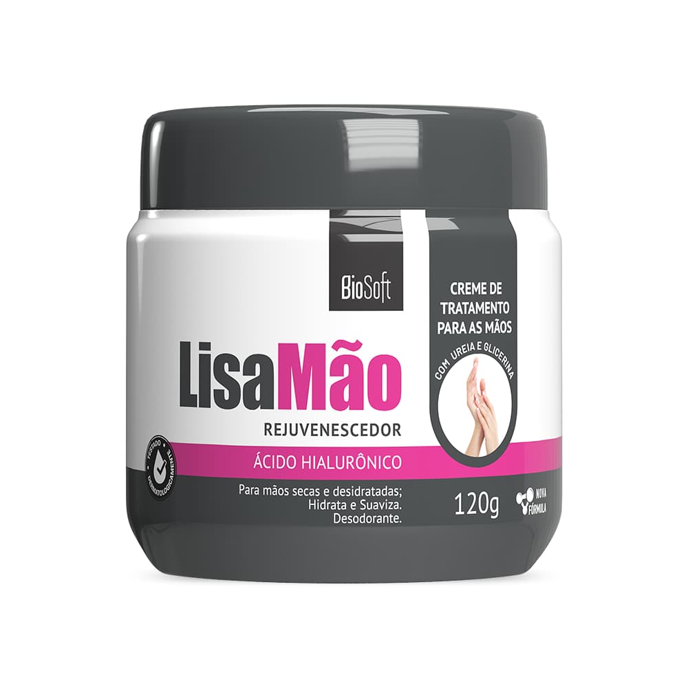Creme Hidratante para as mãos Lisa Mão Ácido Hialurônico 120g