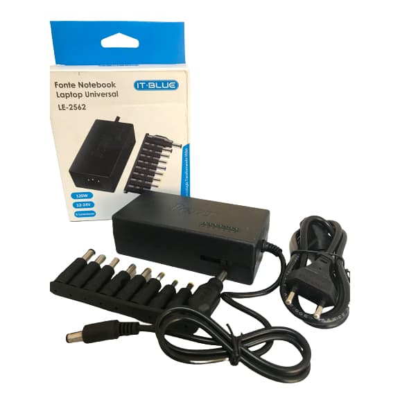 Kenux Fonte Carregador Universal Notebook Laptop Computador IT BLUE LE-2562