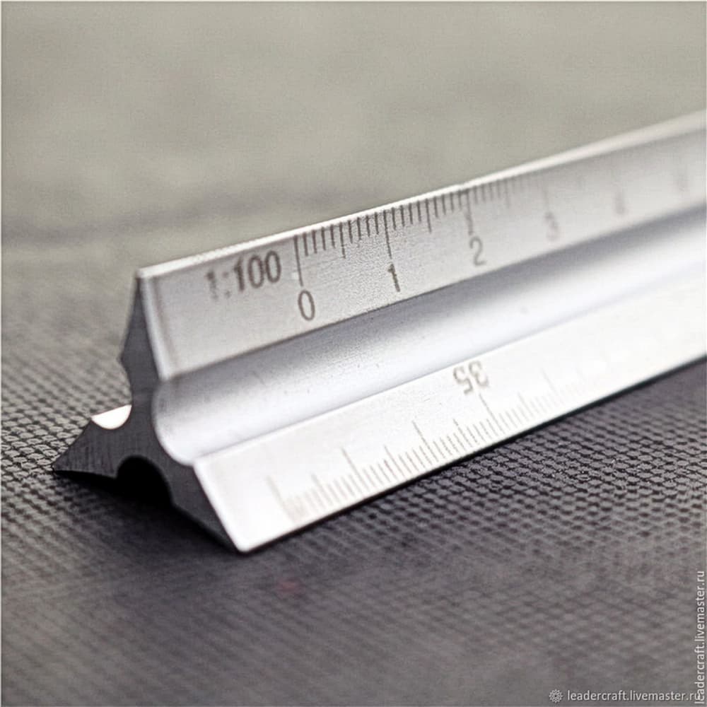 Escalímetro N°1 ou N°2   Régua Triangular Metal 30 Cm Escalas