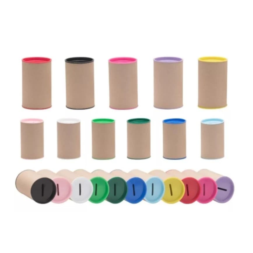 20 Cofrinhos Kraft 9,5x6cm p/ Personalizar – Cofre Papelão Lembrancinha Festa, Porta Moedas