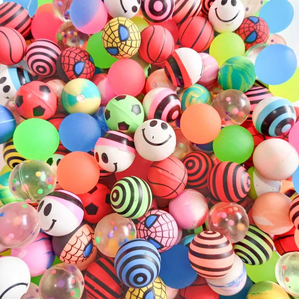 30/40/50/60/100 Bolinha Pula Pula Premium 27 mm Aranha / Carinhas / Sortidas