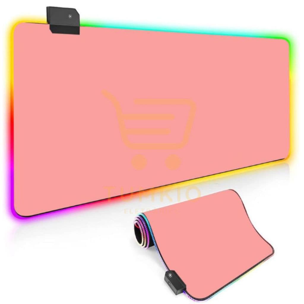 Mouse pad Rosa Gamer Led Rgb 7 Cores Grande ROSA