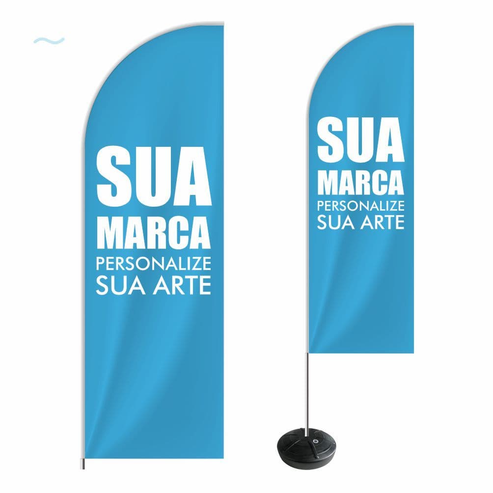 Wind Banner Personalizado para seu negocio loja Dupla Face 2,8mt Completo Personalize Sua Marca