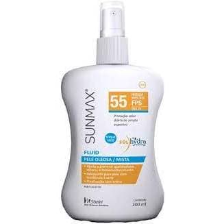 Protetor Solar Facial Sunmax FPS55 Fluid pele Oleosa/Mista 200ml