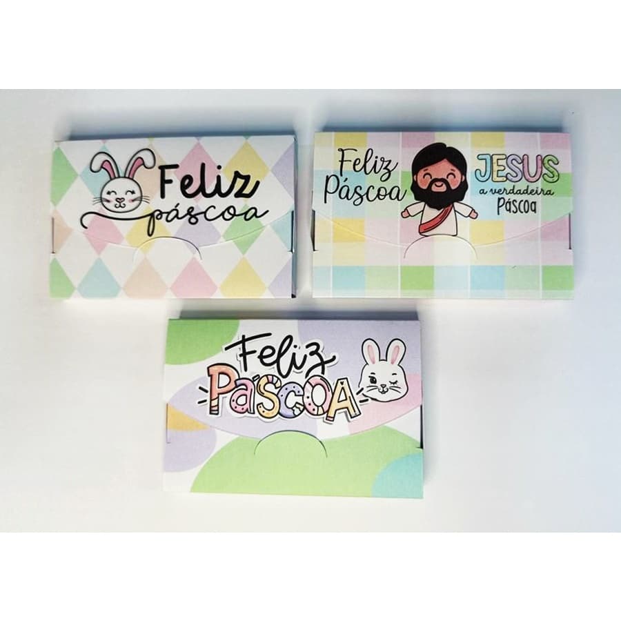 Caixa porta KitKat Lembrança Páscoa Coelhinho Embalagem para doces