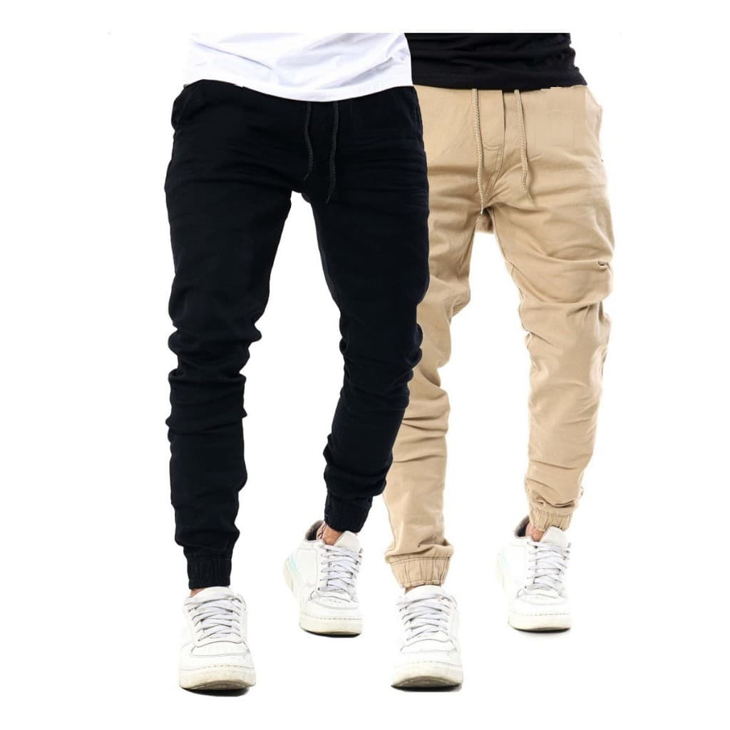 Calças jogger masculina com punho Linha Premium qualidade moda homem