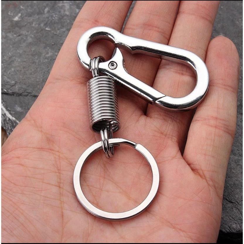 Kit 2 Chaveiro Mosquetão Trava de Pressão | Com mola