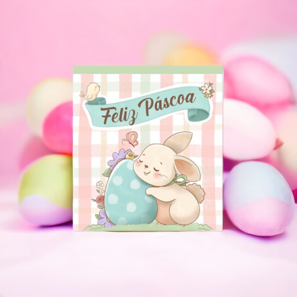 50 ou 100 Mini Tags de Páscoa com Frases Criativas para Presentes, Sacolinhas e Brindes