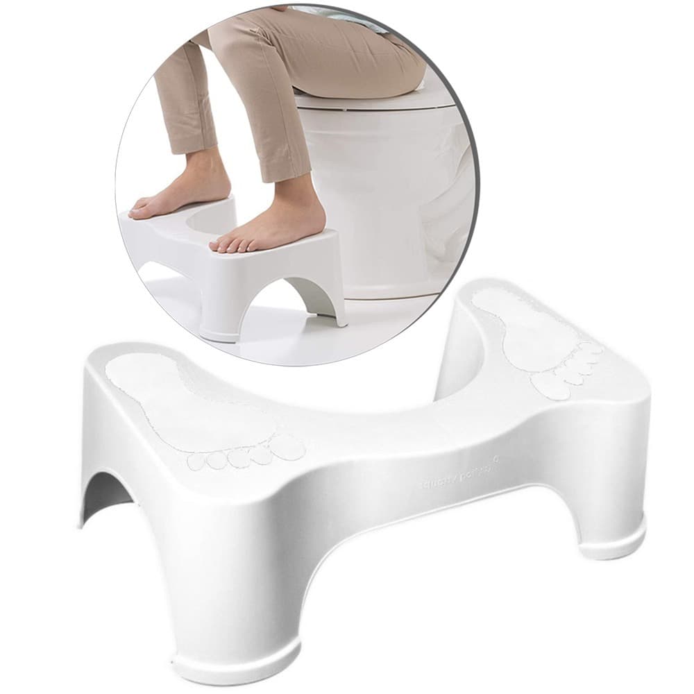 1 BANCO DE APOIO COCORAS PARA VASO SANITARIO DE PLASTICO .