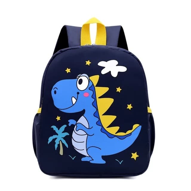 Mochila Média Infantil Desenhos Menino Menina Criança Nylon Dinossauro Passeio