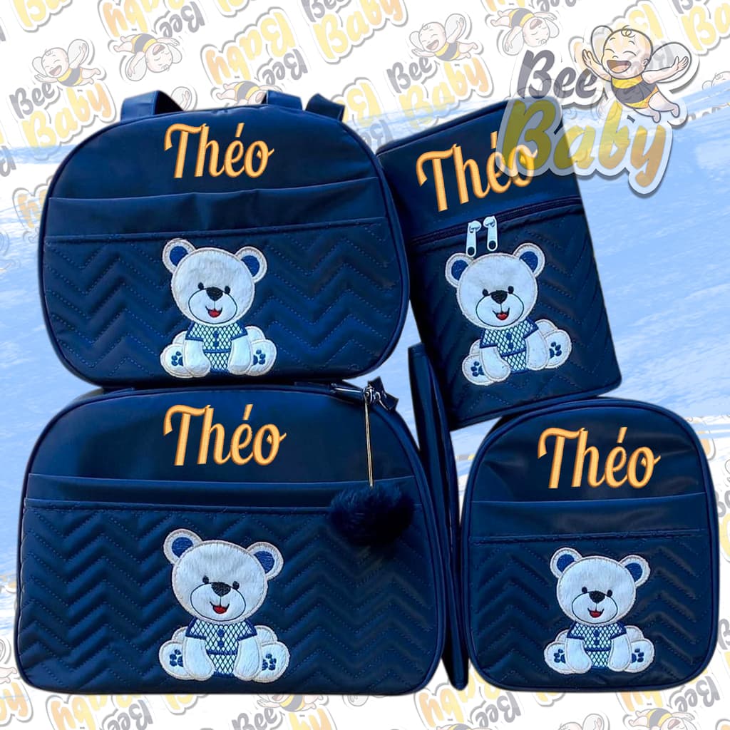 KIT BOLSA MATERNIDADE PERSONALIZADA (COMPLETO)