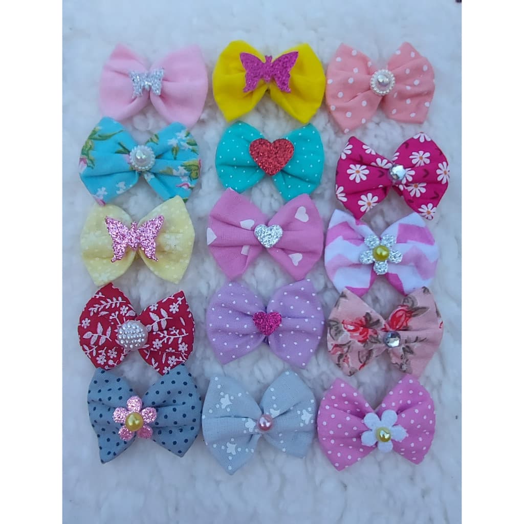 Kit LAço Laços Adesivado em Tecido Pet/Banho e Tosa