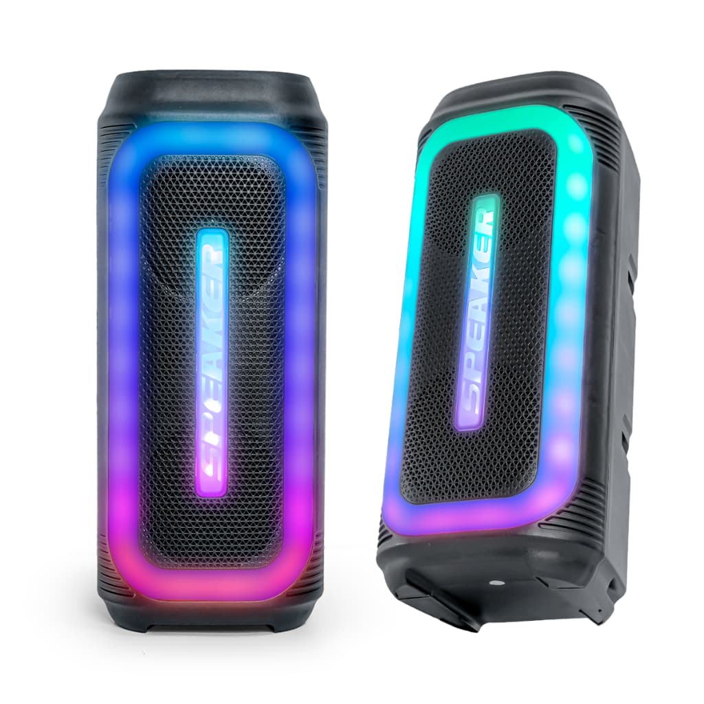 Caixa de som Bluetooth Com Led RGB Portátil 50W FM USB TWS Xtrad