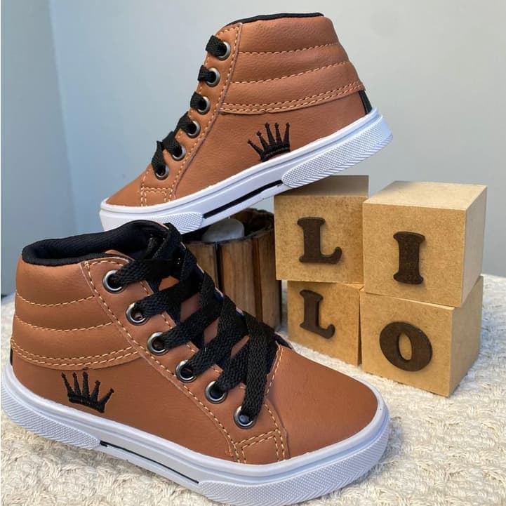 Botinha Tênis Infantil Feminino Masculino Barato Bonito Escola REF6