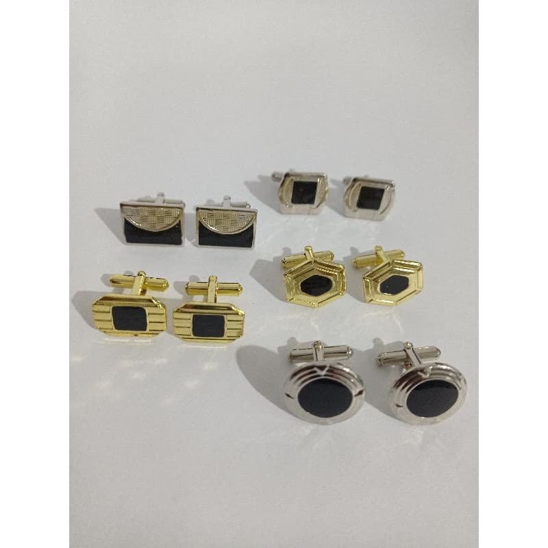 Abotuadura masculina kit com 02-pares para camisa manga longa em metal de ótima qualidade