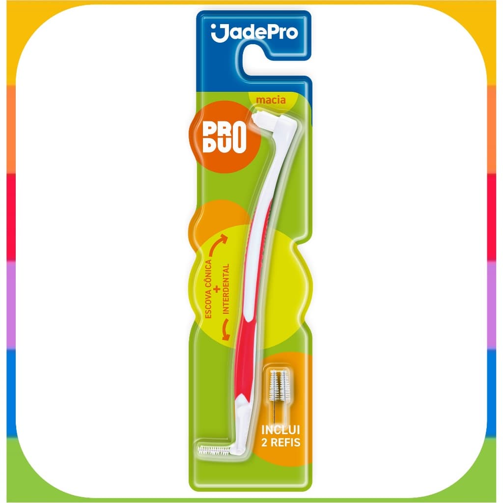 Escova de Dente Interdental JADEPRO + 2 Refis (escova cônica)
