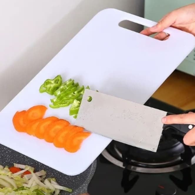 Tábua de Carne 33X20X0.6CM Plástico para Cozinha Branca Higiênica carne legumes frutas Multiuso Utensílio De Cozinha